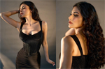 Mouni Roy flaunts her curves in stunning black corset dress, see pics